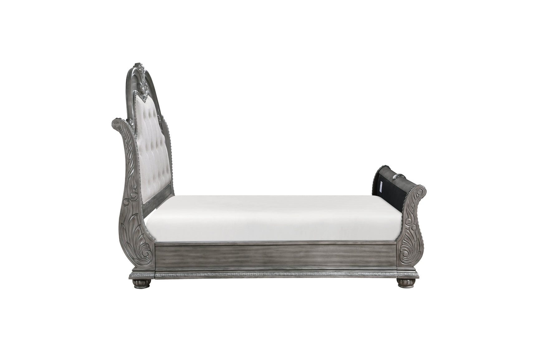 Bennington Gray Upholstered Tufted Panel Bedroom Set