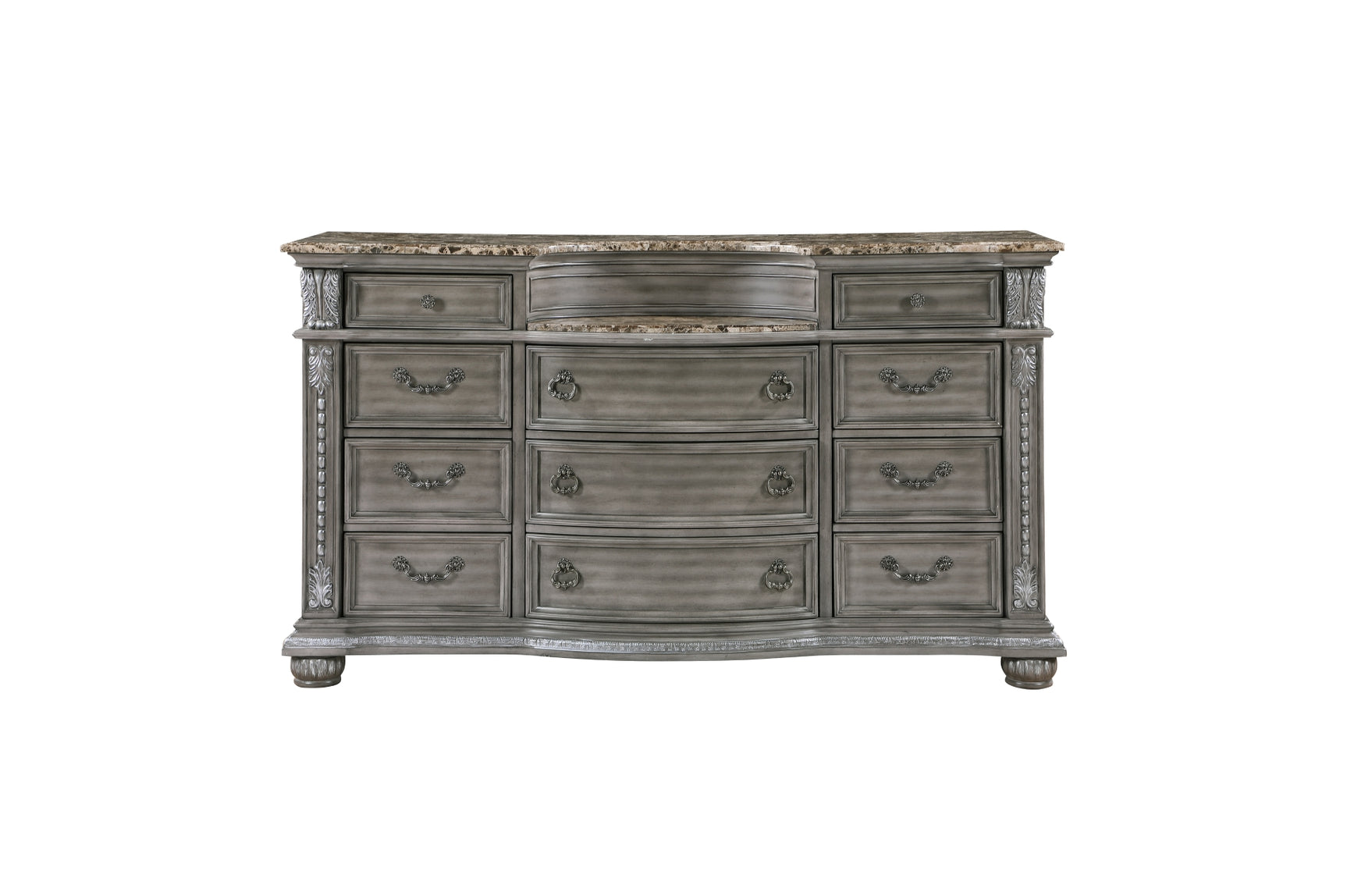 Bennington Gray Upholstered Tufted Panel Bedroom Set