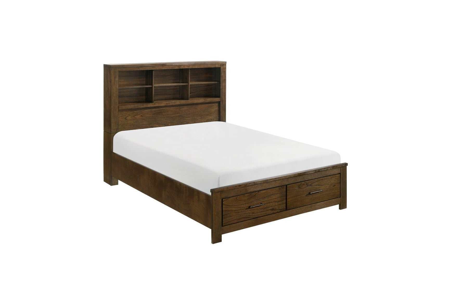 Sullivan Dark Brown Bookcase Storage Platform Bedroom Set