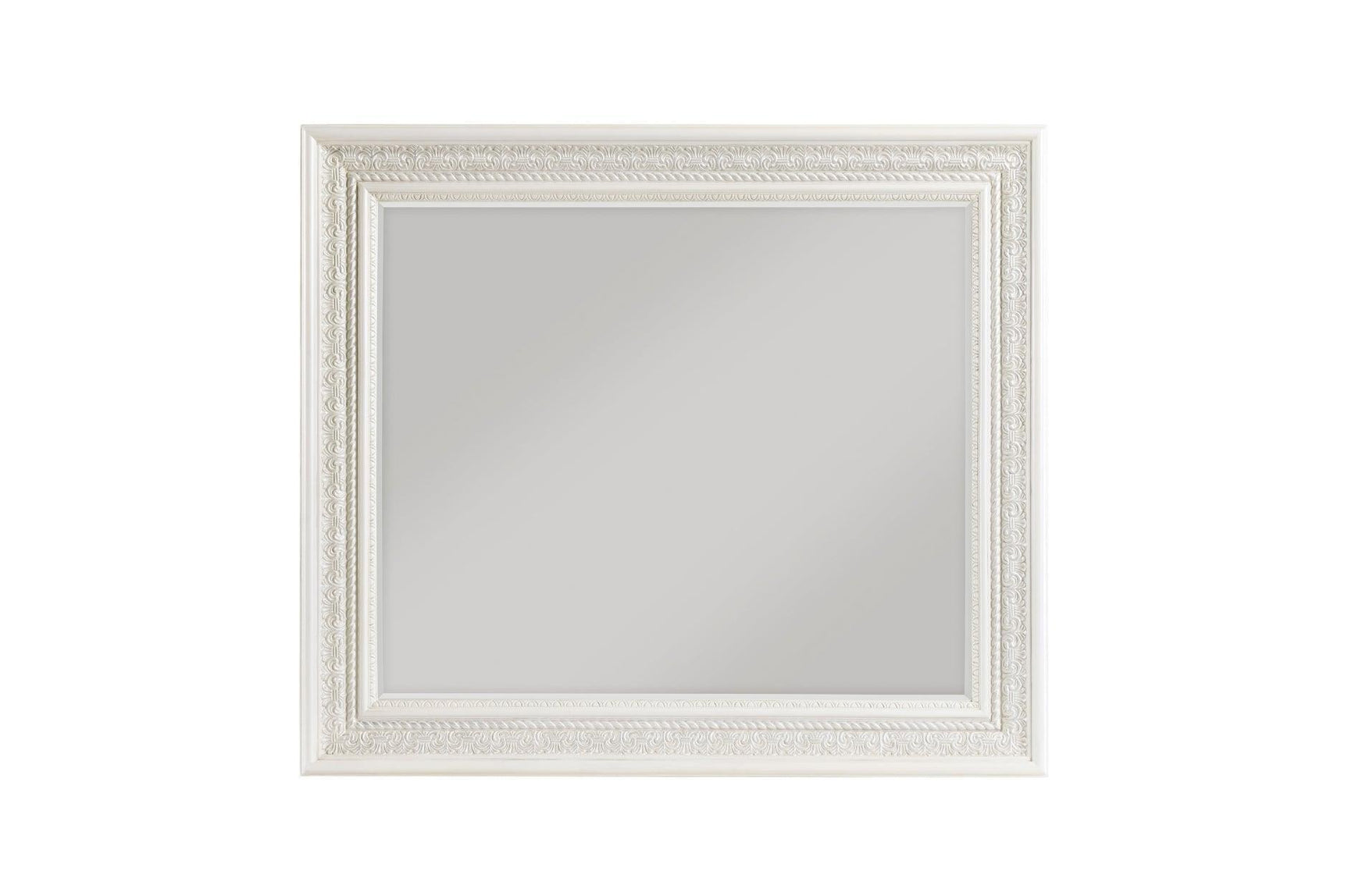 Theodora Pearl White Upholstered Tufted Panel Bedroom Set