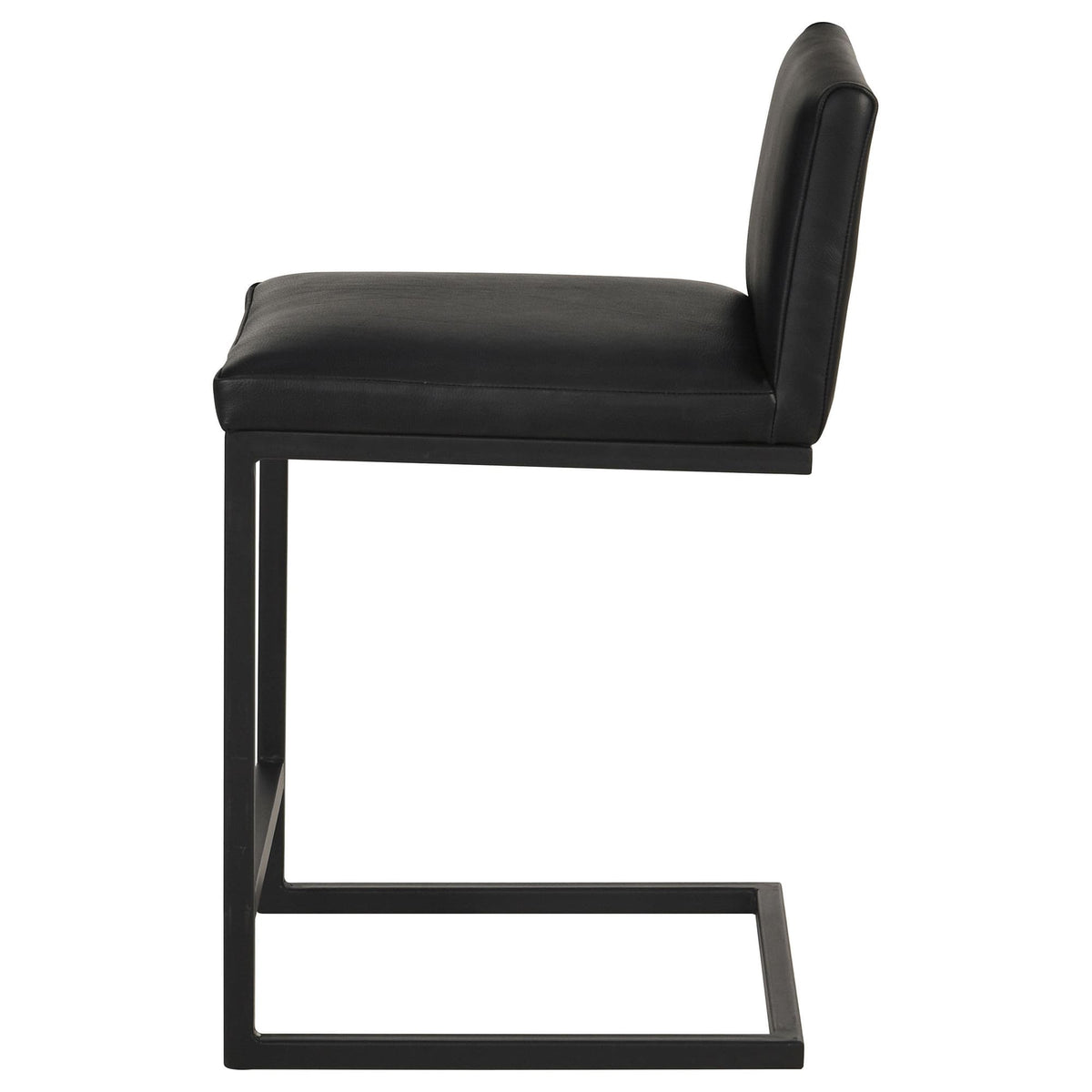 Vardon Genuine Leather Counter Height Chairs Black Set of 2 — product image 5