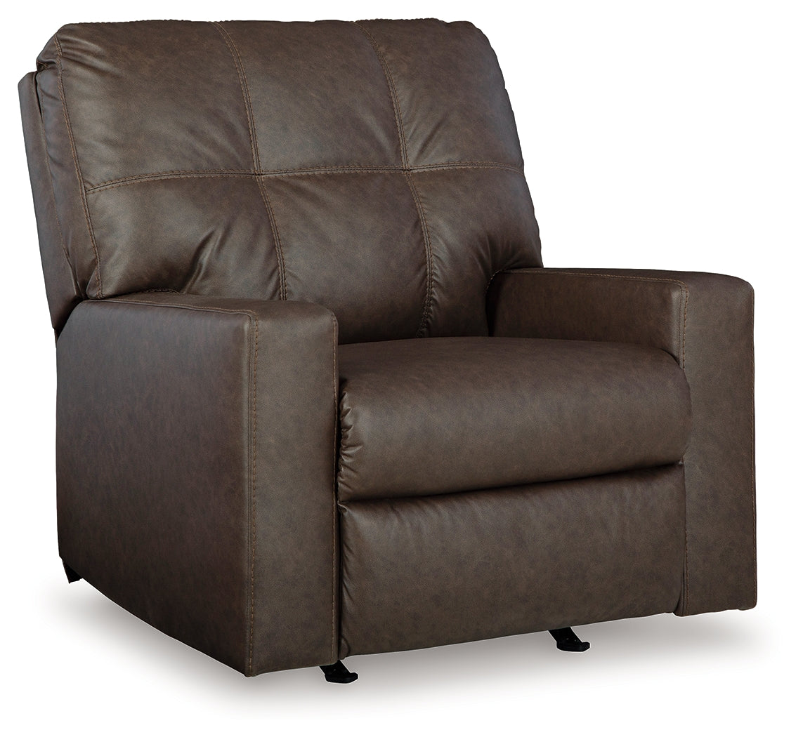 Barlin Mills Umber Faux Leather Recliner