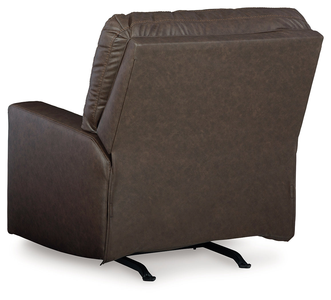 Barlin Mills Umber Faux Leather Recliner
