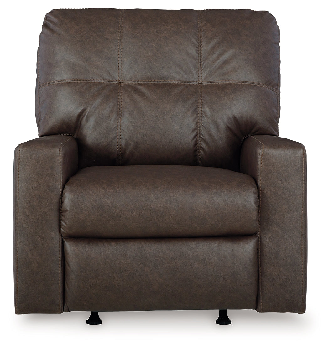 Barlin Mills Umber Faux Leather Recliner