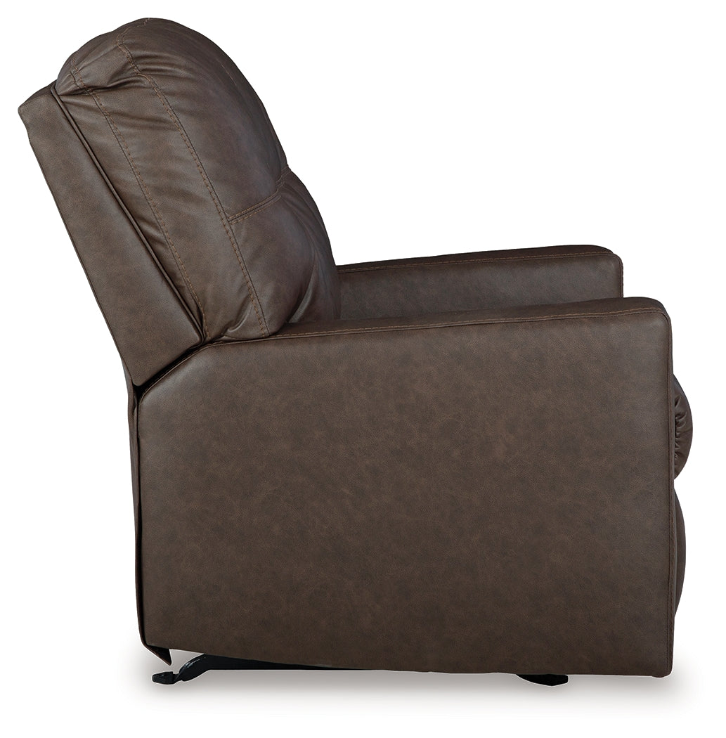 Barlin Mills Umber Faux Leather Recliner