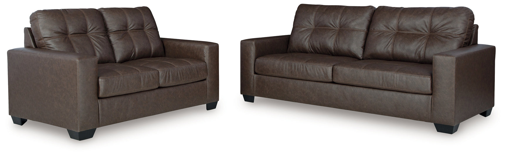 Barlin Umber Mills Sofa and Loveseat