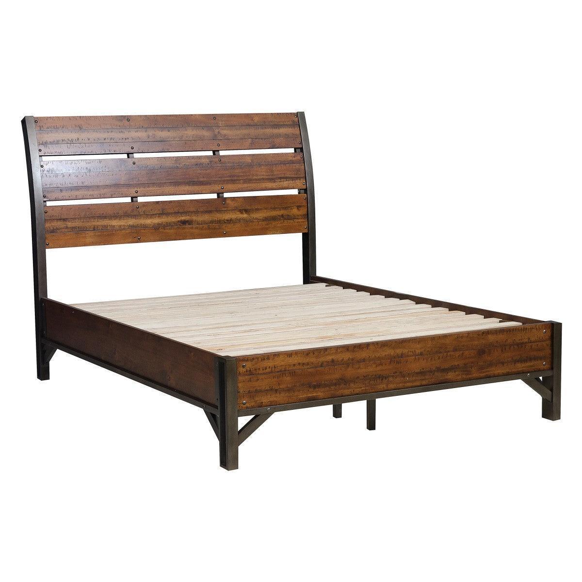 James Rustic Platform King Bed