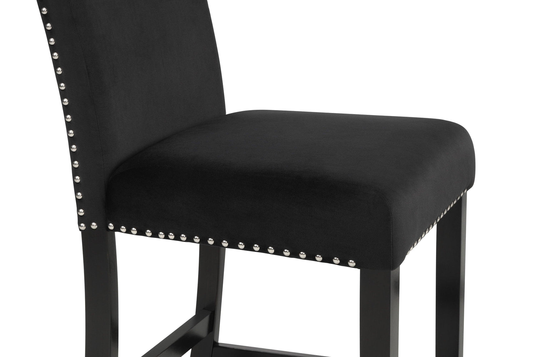 Lennon Black Upholstered Counter Height Set
