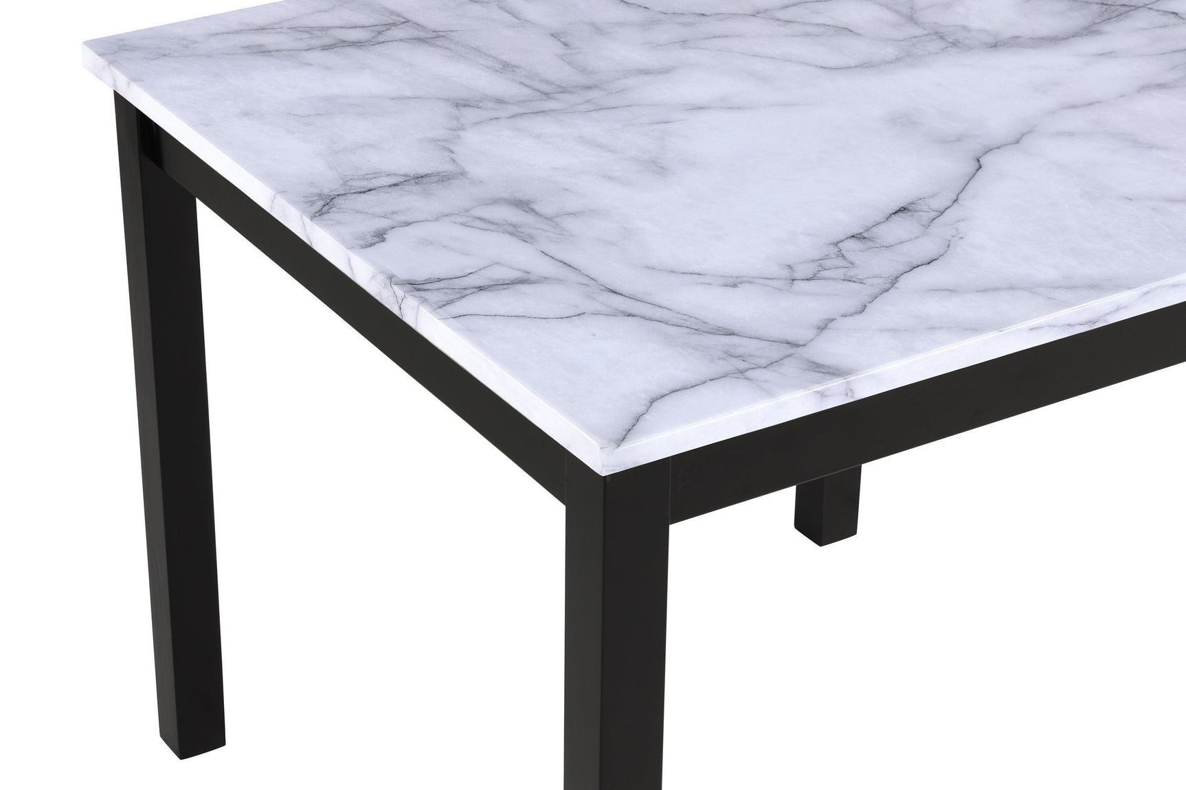 Lennon Black White PU Counter Height Set