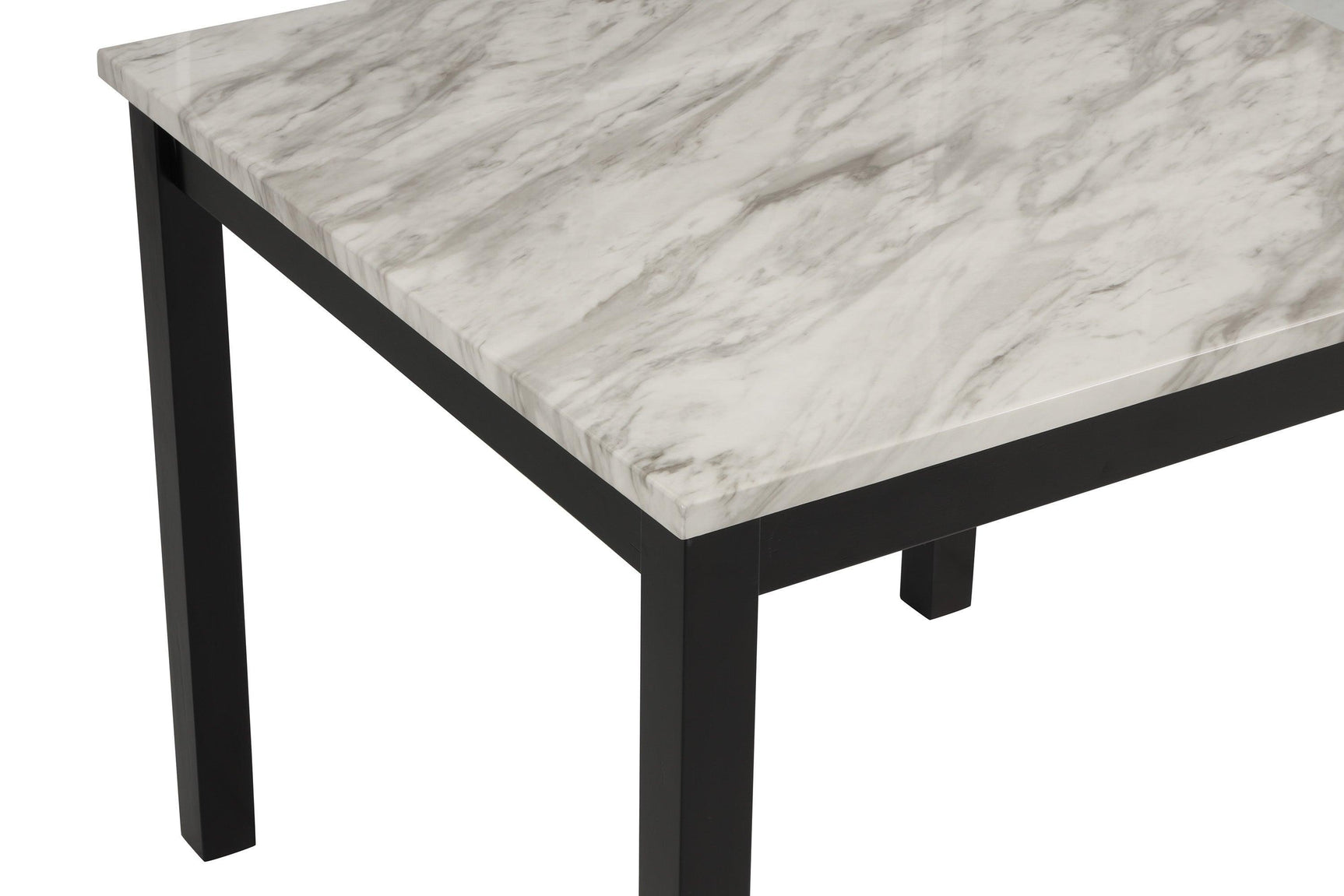 Lennon Black/White Velvet Modern Wood And Veneers 5-Piece Counter Height Dining Room Set - Ella Furniture