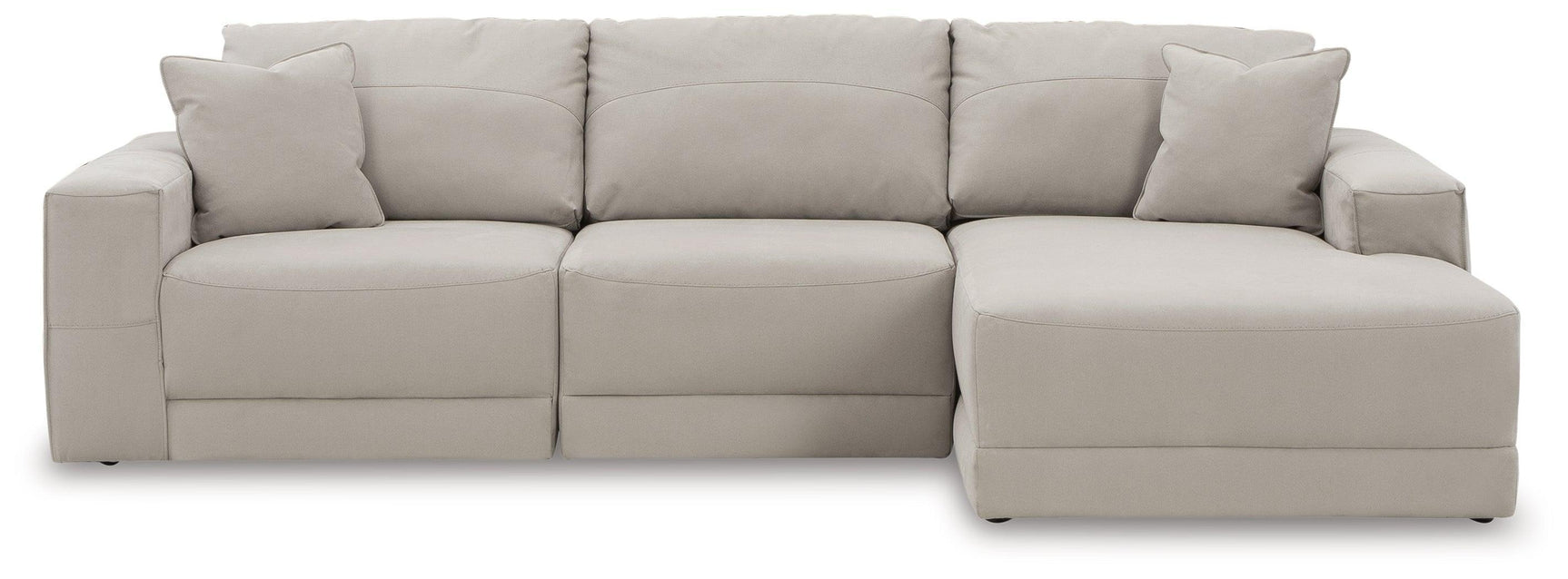 Next-gen Gaucho Gray 3-Piece Sectional Sofa With Chaise 18304S2 - Ella Furniture