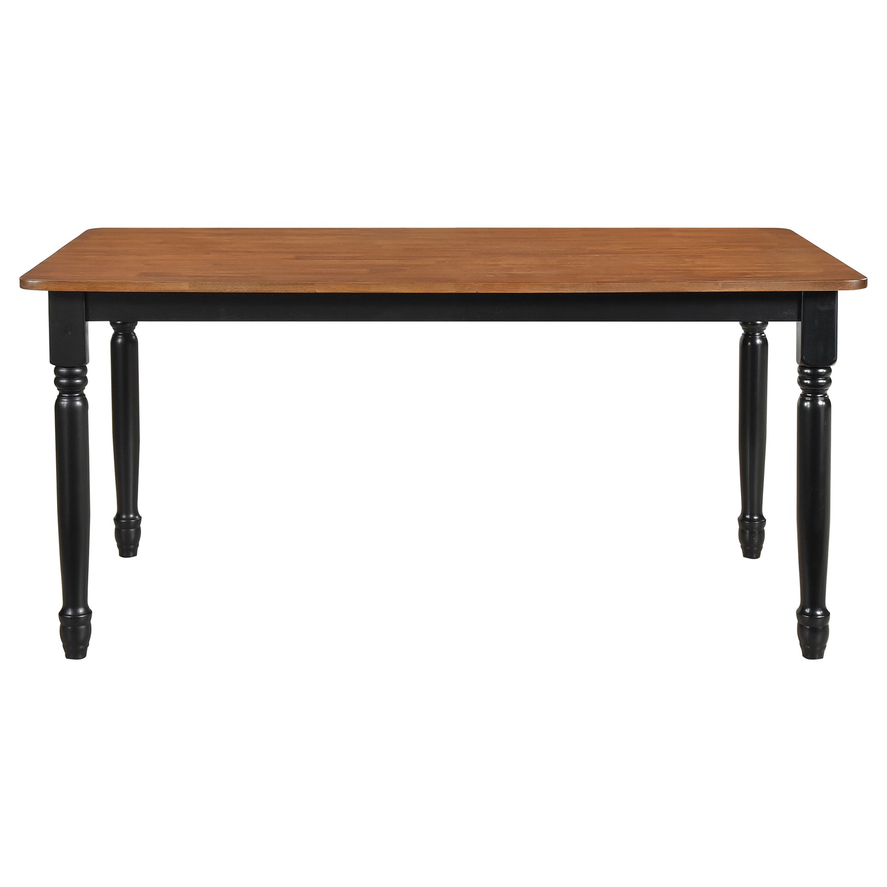 Hollyoak Walnut Black Rectangular Dining Room Set