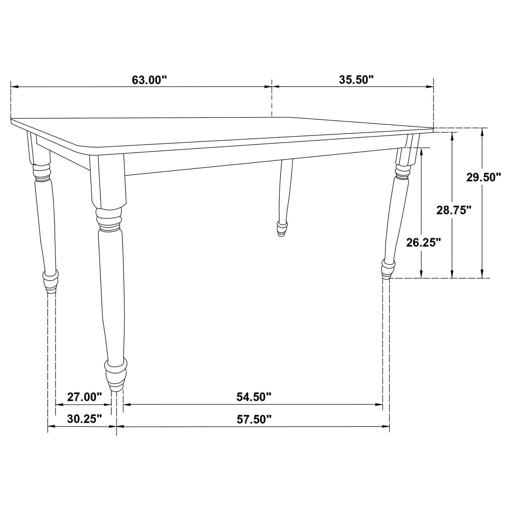 Hollyoak Walnut Black Rectangular Dining Room Set