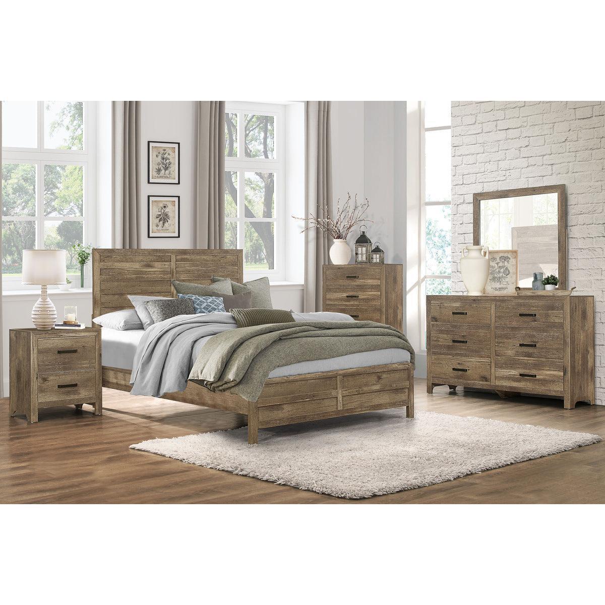 Kin Brown Panel Queen Bed
