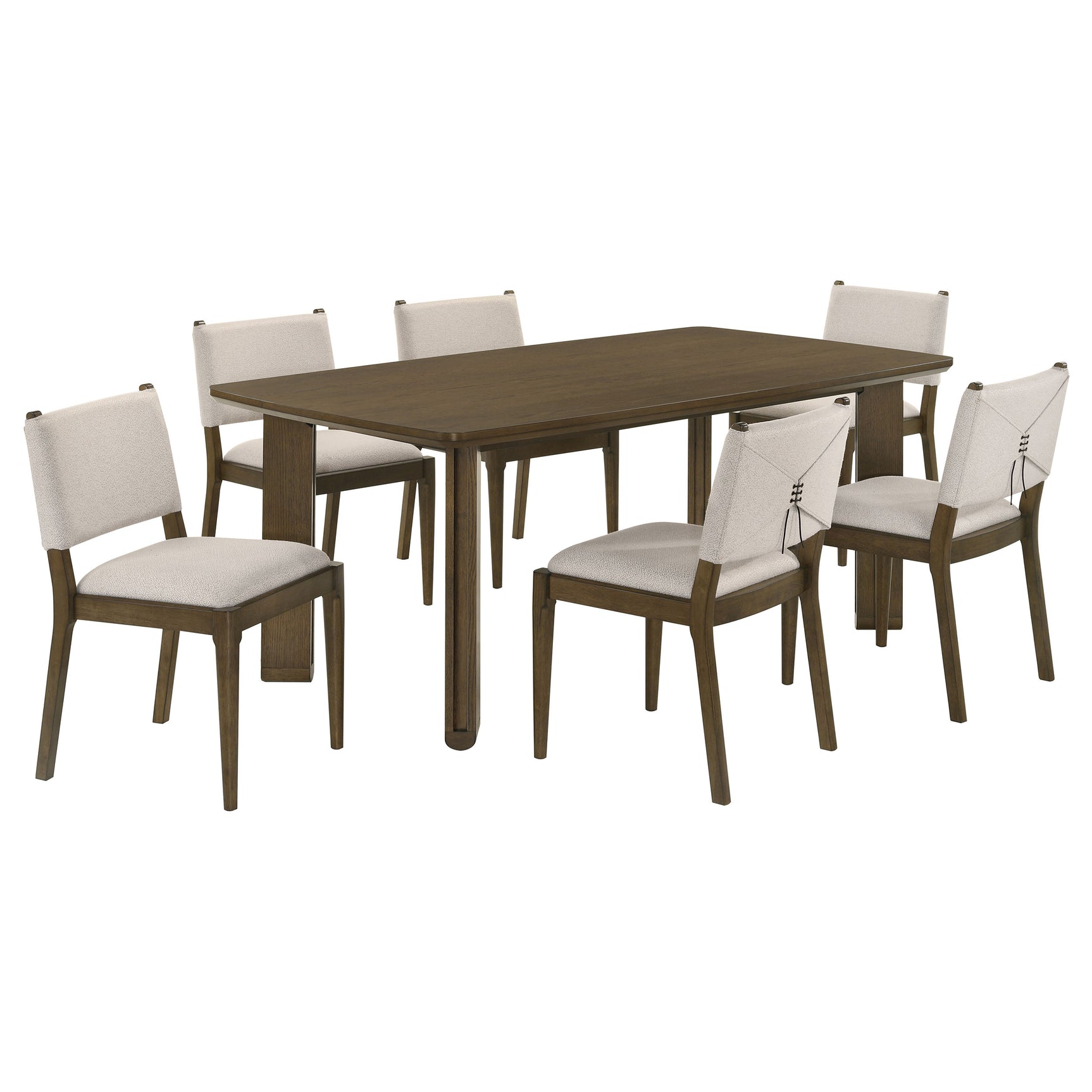 Ottowa Brown Rectangular Wood Dining Room Table Set