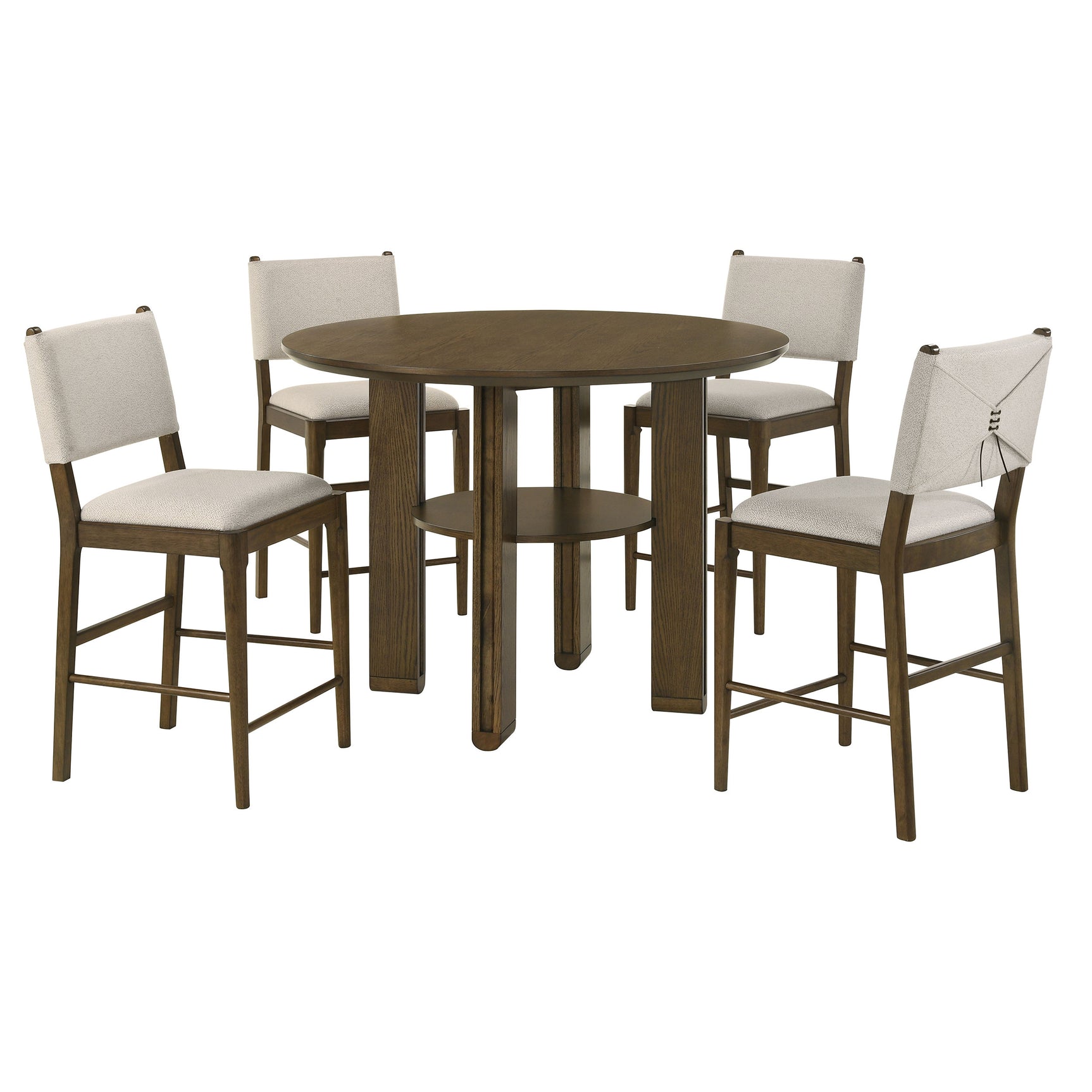 Ottowa Brown Round Counter Height Set