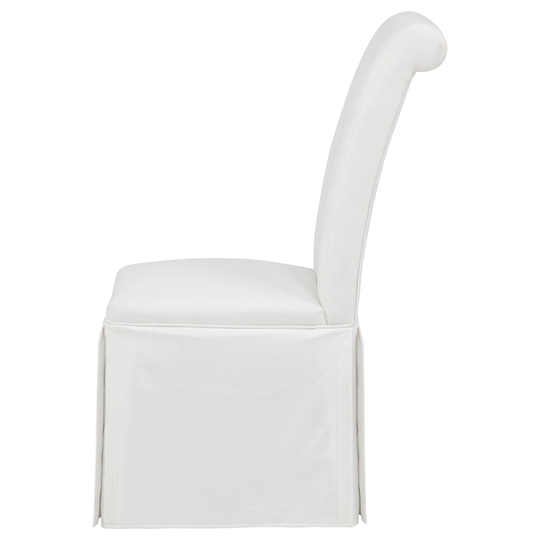 Shawna Upholstered Skirted Side Chair White (Set of 2)