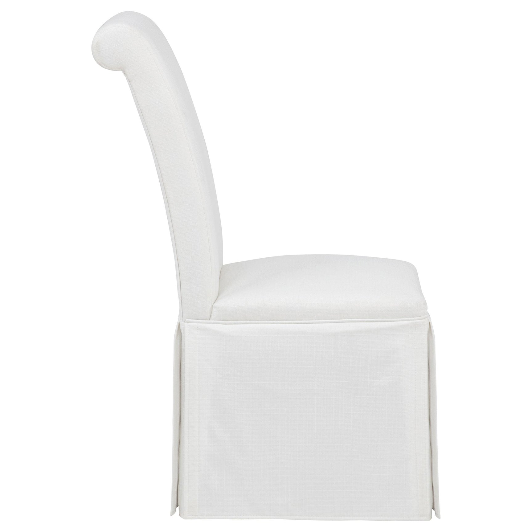 Shawna Upholstered Skirted Side Chair White (Set of 2)