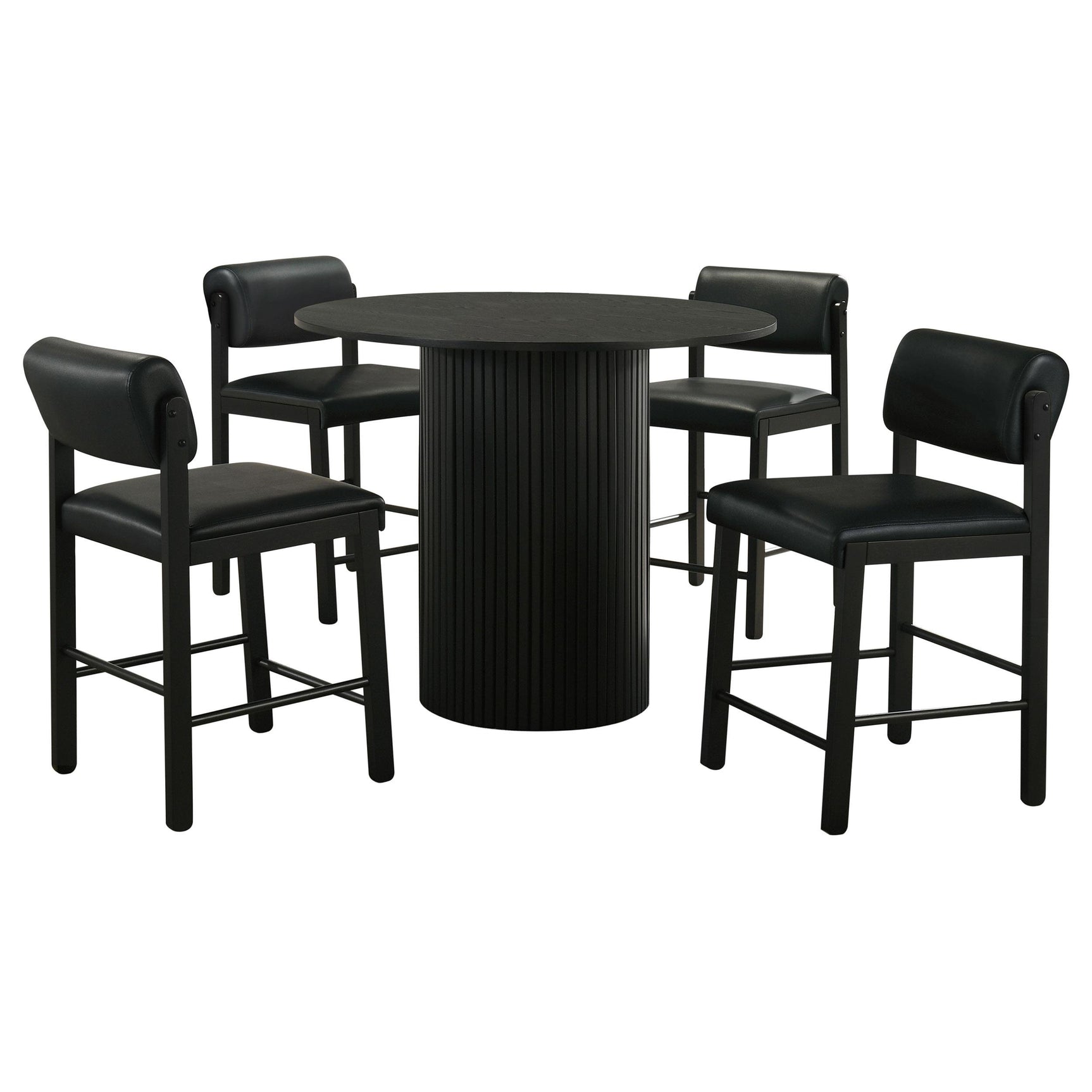 Kehoe Upholstered Counter Height Chair Black (Set of 2)