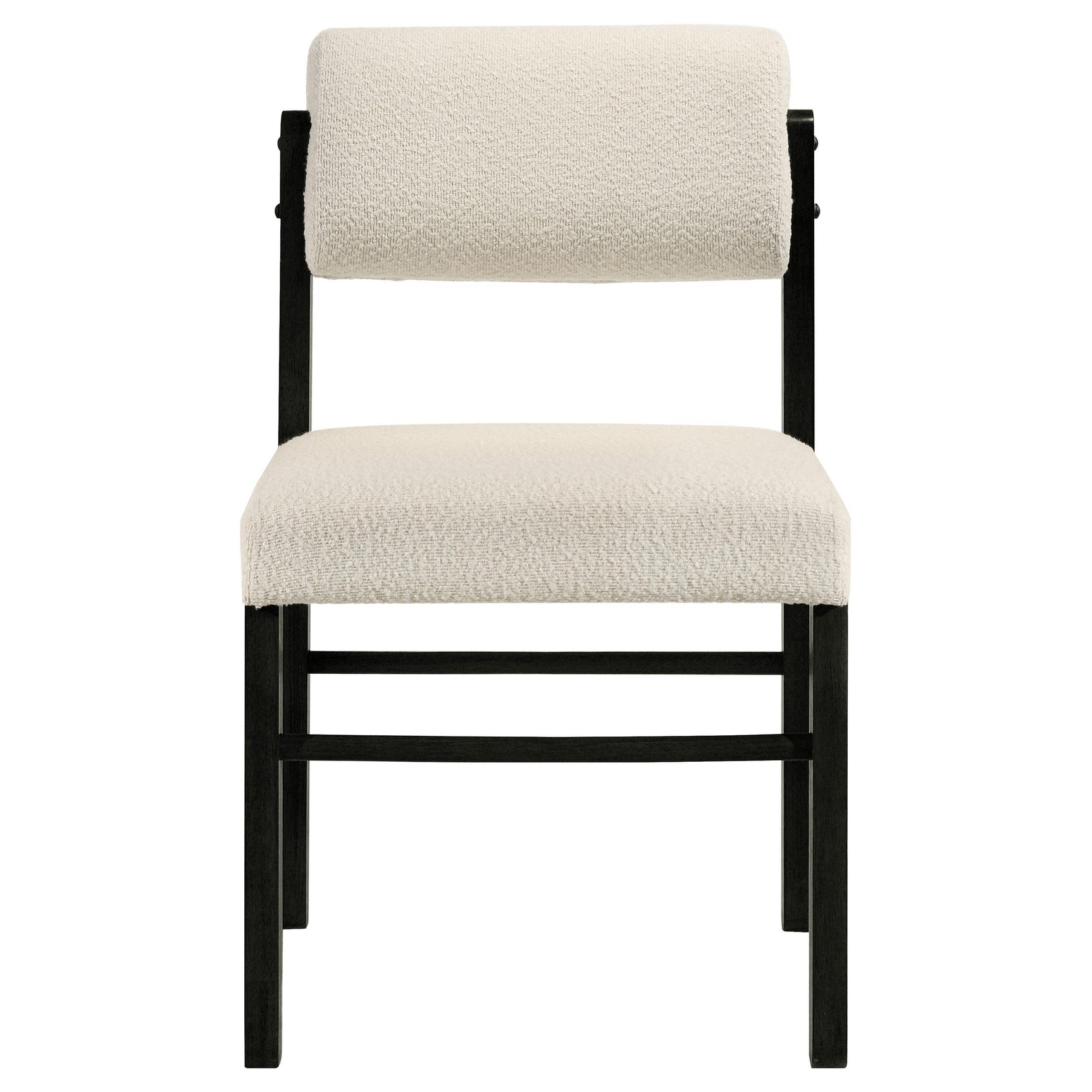 Kehoe Upholstered Dining Side Chair Cream and Black (Set of 2)