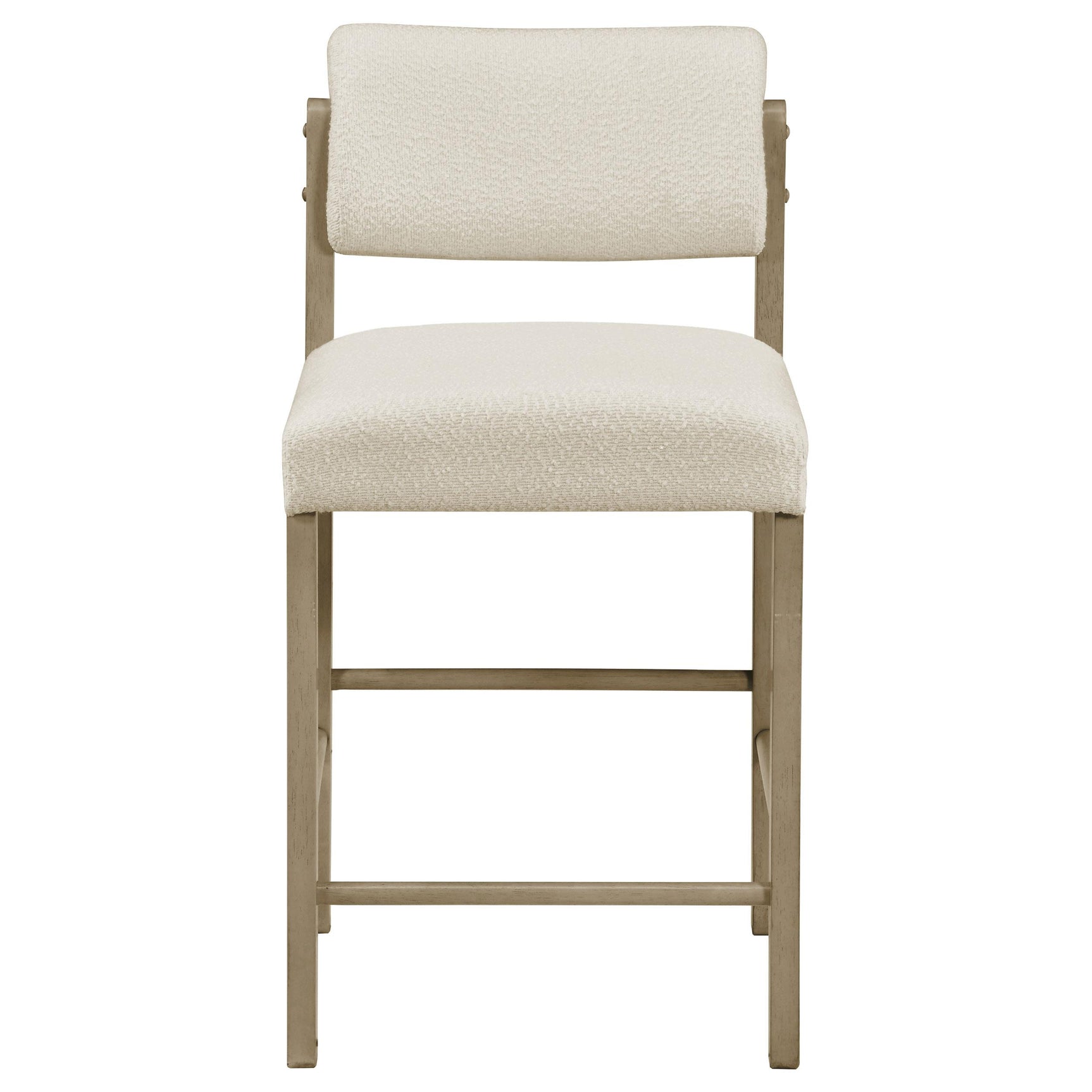 Kehoe Upholstered Counter Height Chair Cream and Natural Oak (Set of 2)