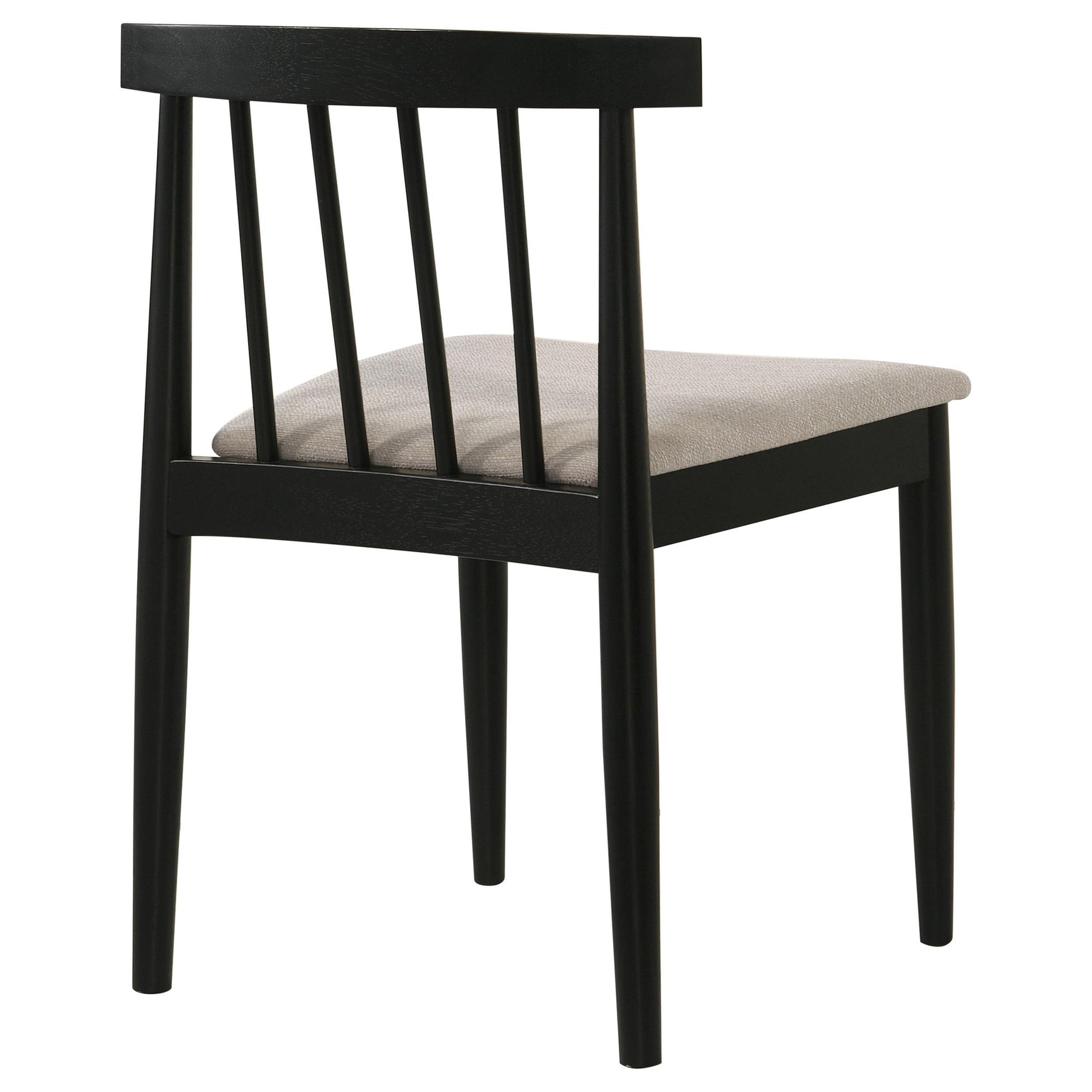 Cullen Dining Side Chair Upholstered Seat Black (Set of 2)
