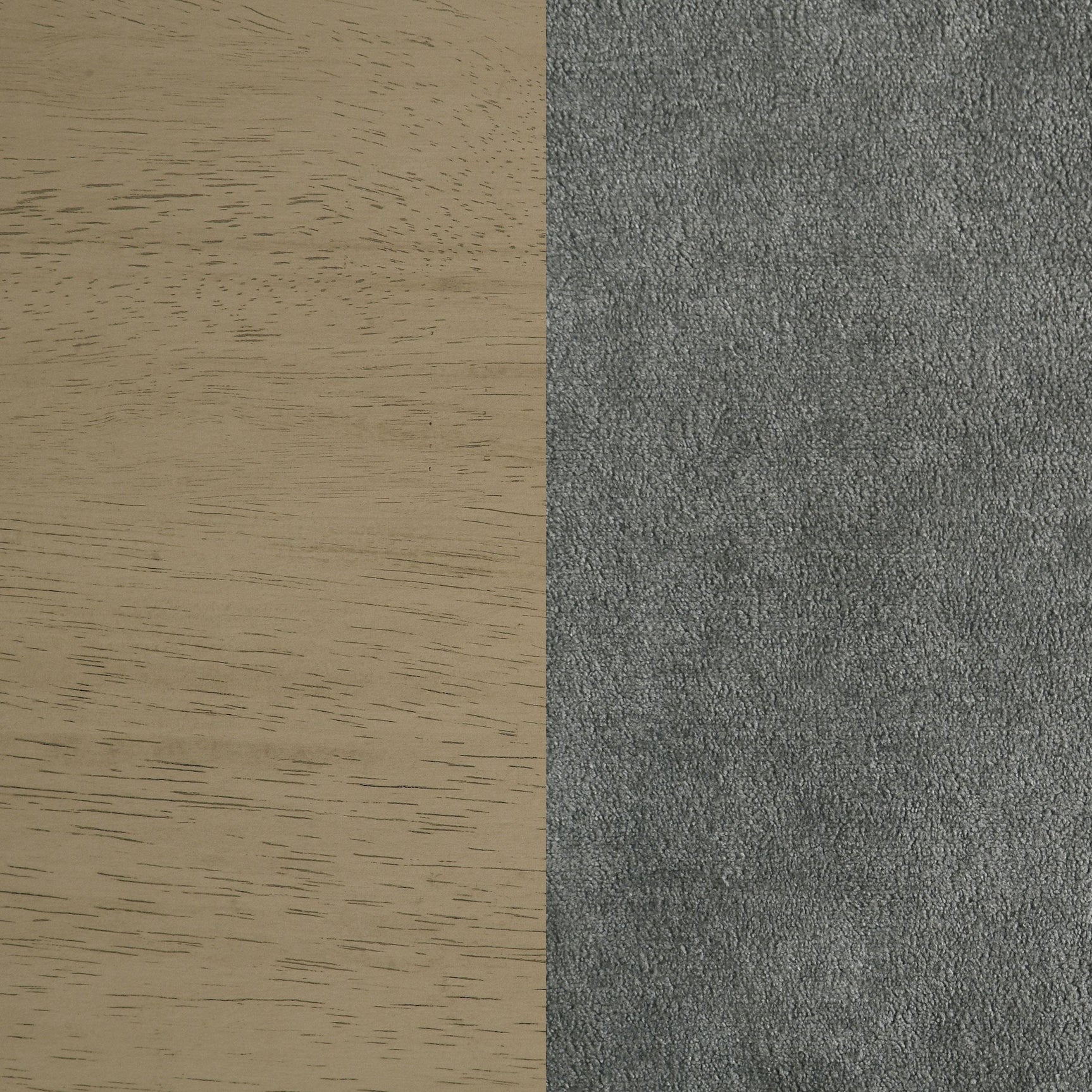 Redbridge Velvet Upholstered Counter Chair Grey and Natural Oak (Set of 2)