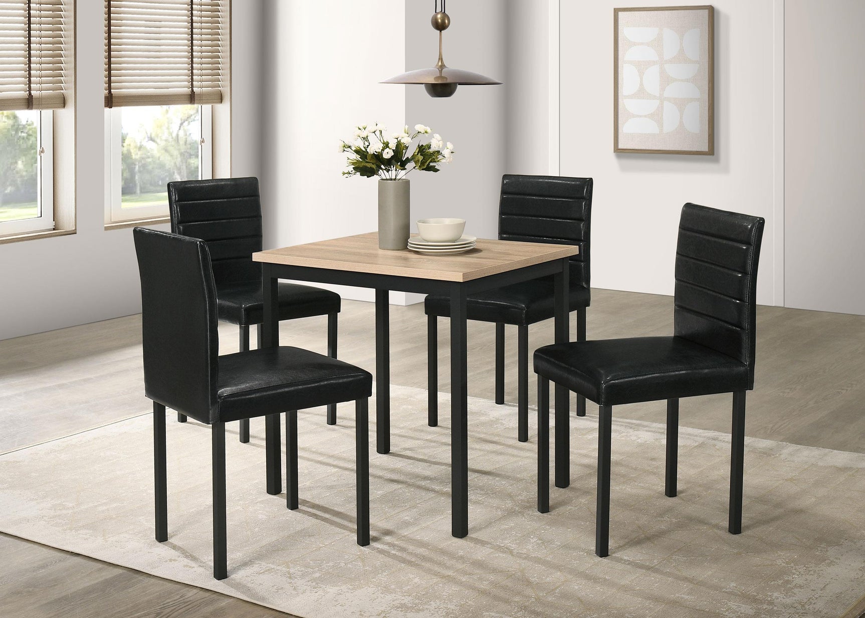 Garza Upholstered Dining Side Chair Black (Set of 4)