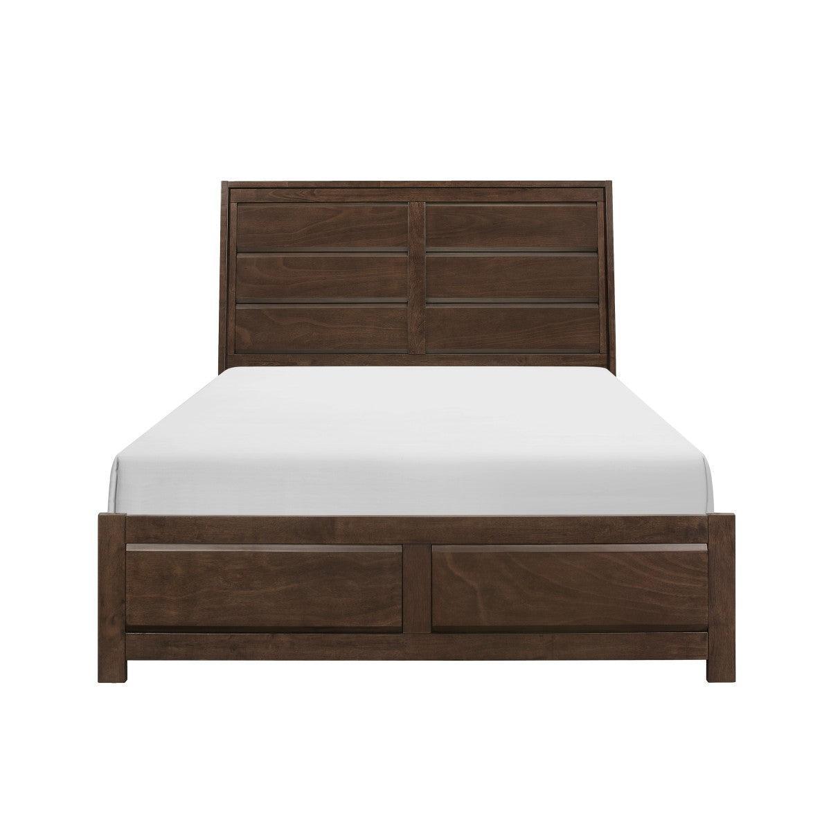 Erwan Espresso Modern Contemporary Okume Veneer, Wood And Engineered Wood King Bed - Ella Furniture