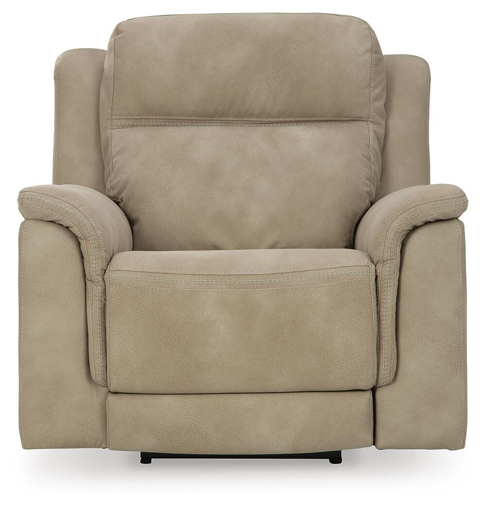 Next-Gen Durapella Sand Microfiber Power Recliner — front view