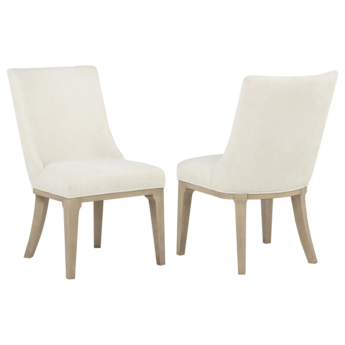 Lucaire Arched Upholstered Dining Side Chair Cream Set of 2 — product view