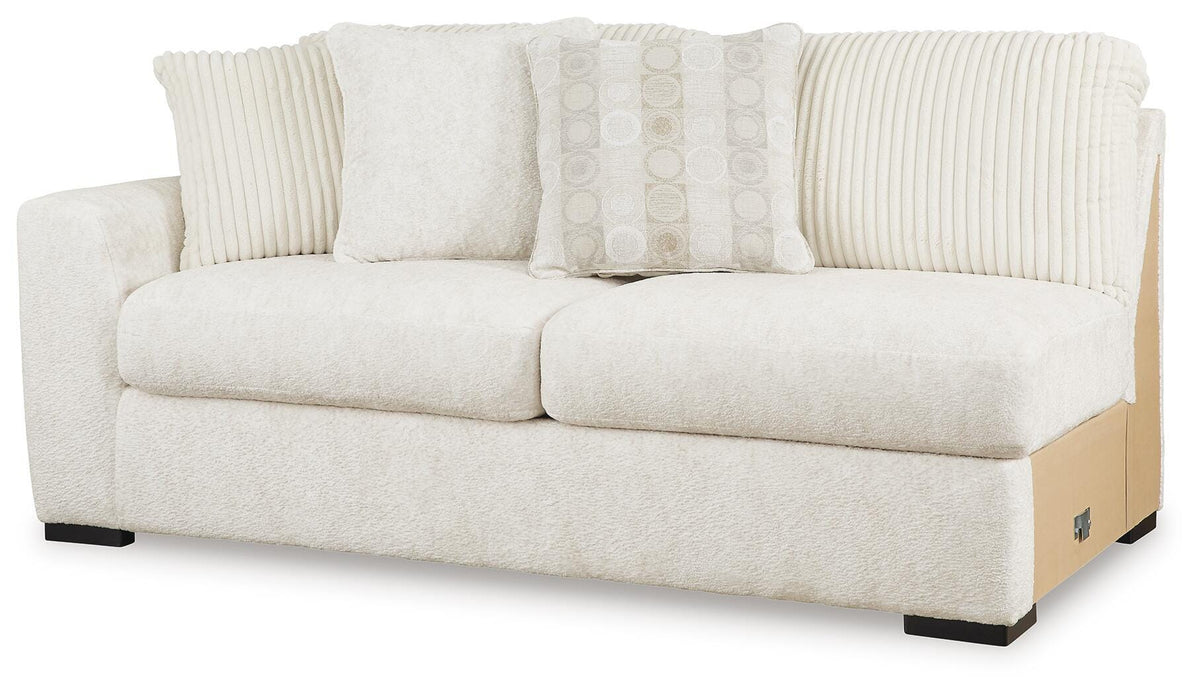Chessington Ivory 2-Piece Sectional with Ottoman — angled view