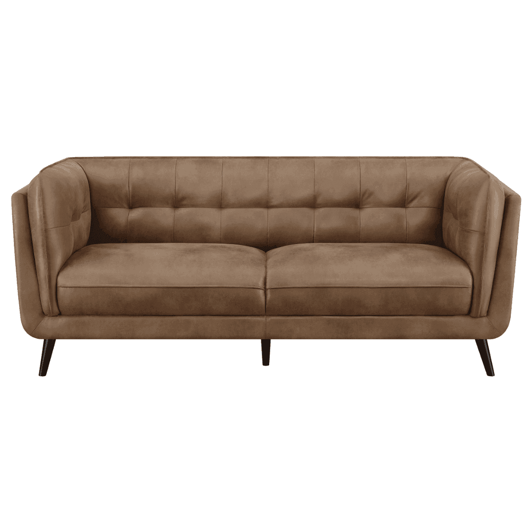 Thatcher Upholstered Button Tufted Sofa Brown