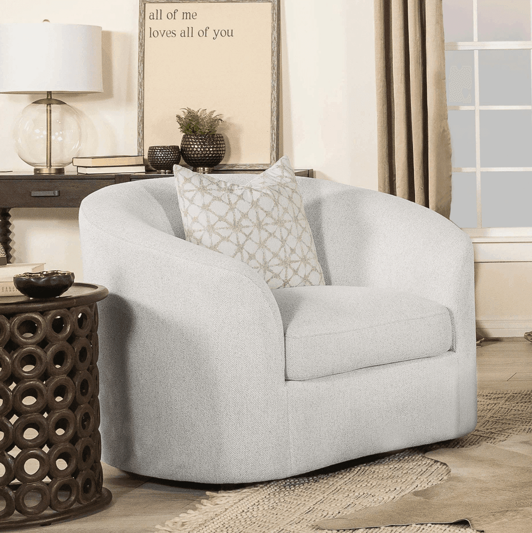Rainn Latte Upholstered Tight Back Accent Chair