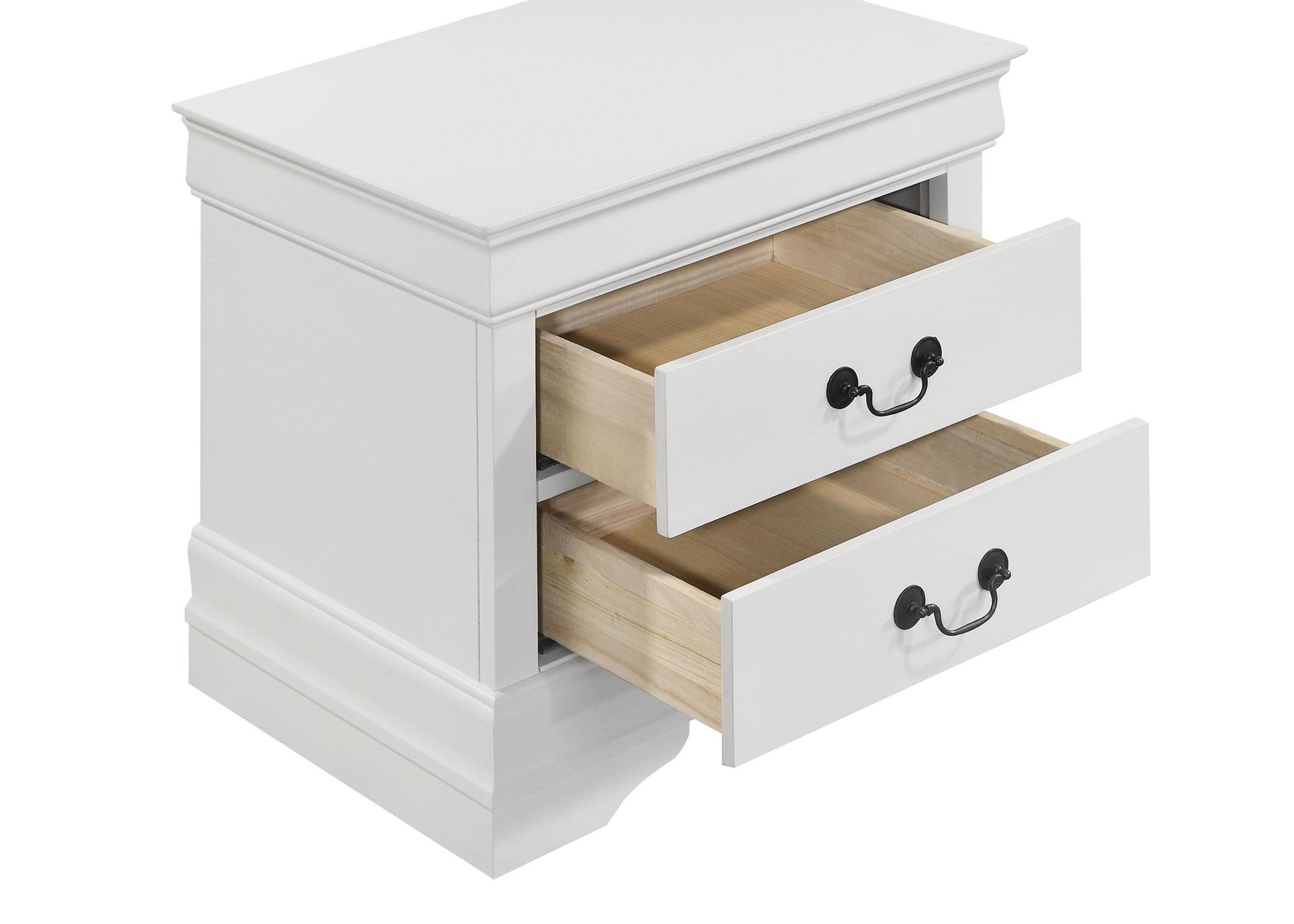 LOUIS PHILIPPE Louis Philippe 2-drawer Nightstand Bedide Table White 202442