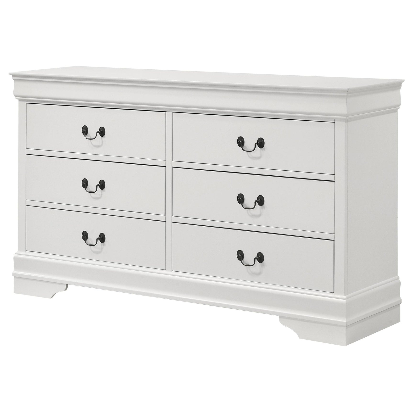 LOUIS PHILIPPE Louis Philippe 6-drawer Dresser White 202443
