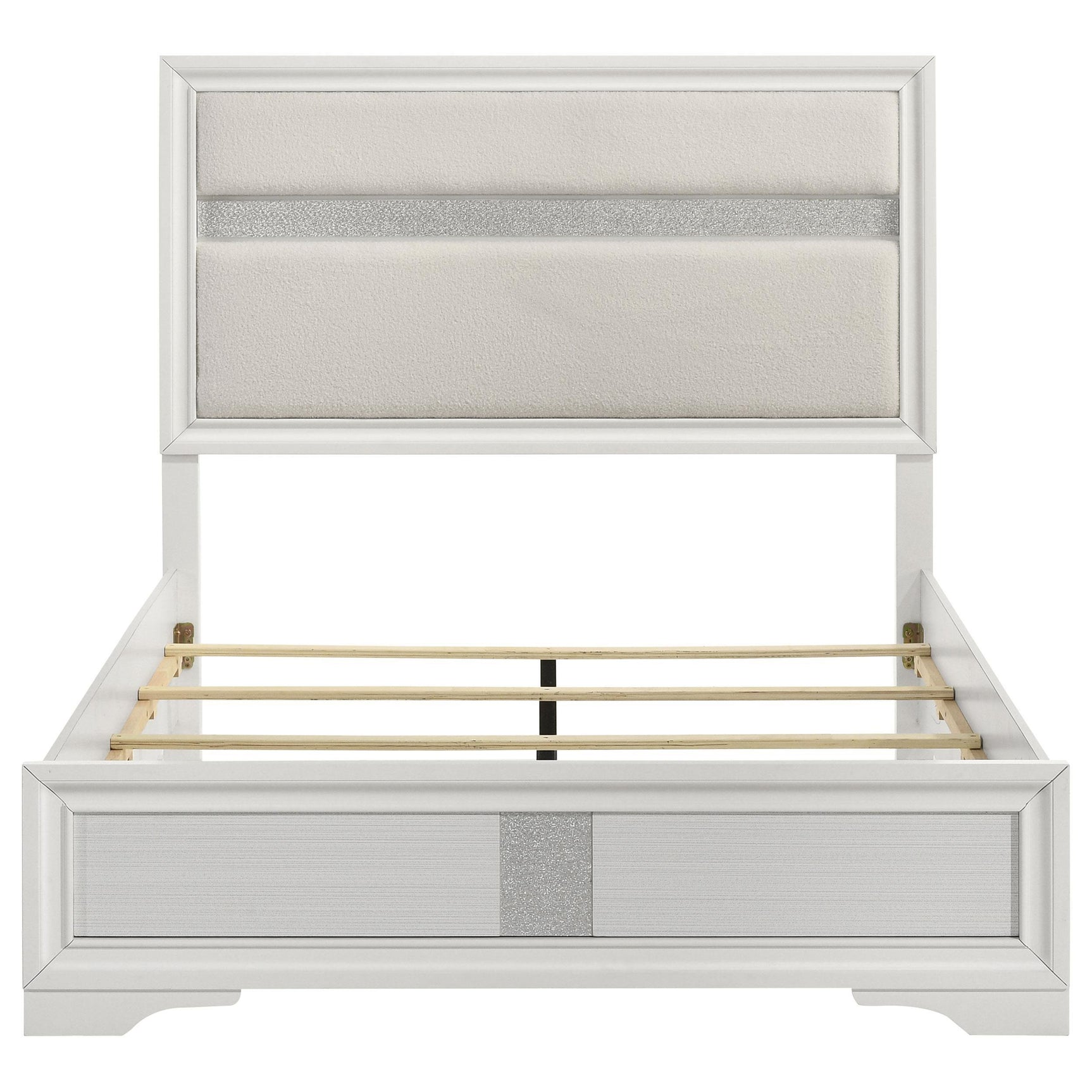 Miranda 54-inch Upholstered Full Panel Bed White