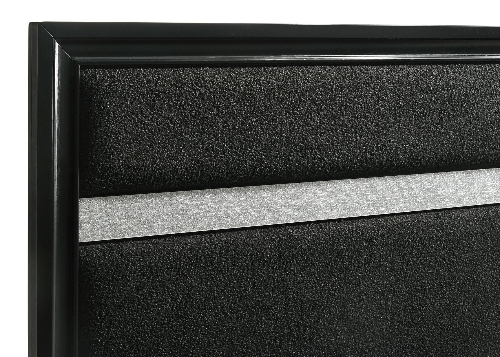 MIRANDA COLLECTION Miranda 55-inch Upholstered Queen Panel Bed Black