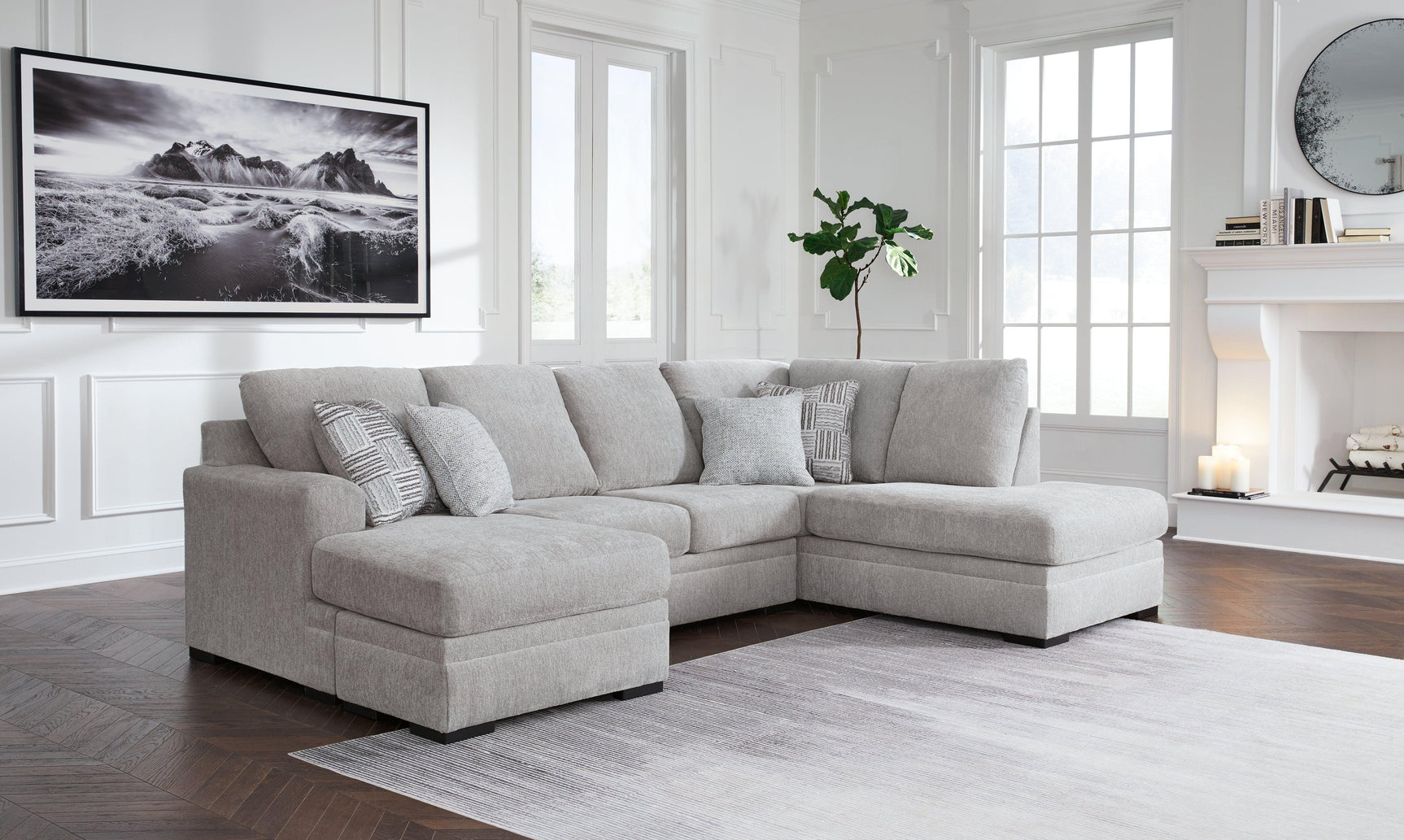 Gabyleigh Nickel Performance Fabric,Next-Gen Nuvella™ 2-Piece Sectional with Chaise