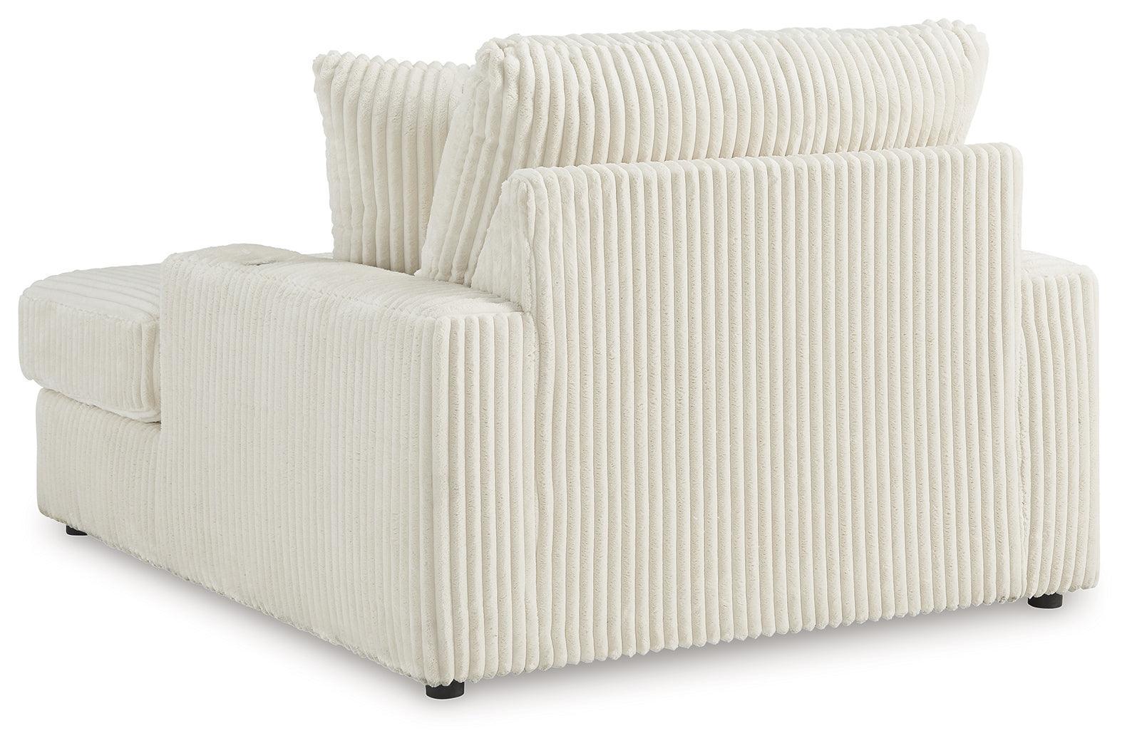 Lindyn Ivory Velvet Chaise