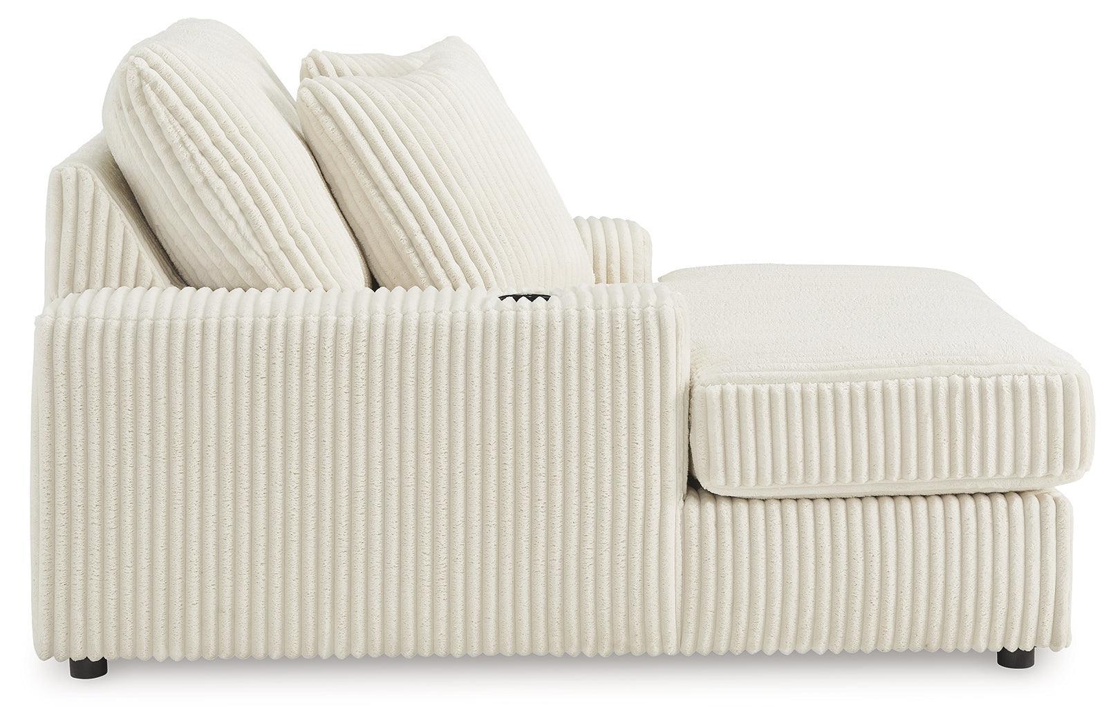 Lindyn Ivory Velvet Chaise