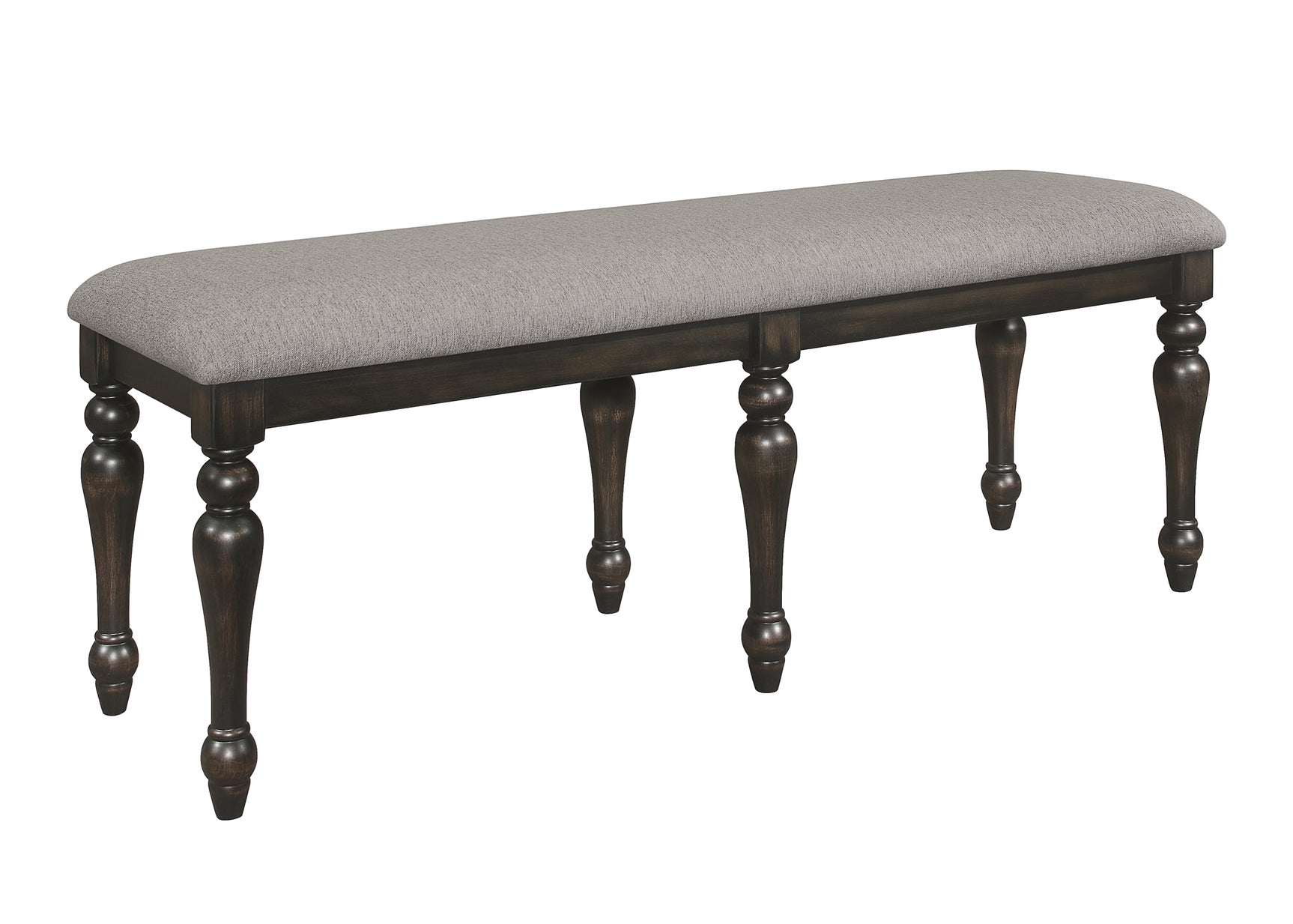 Hilara Brown Gray Fabric Upholstered Dining Room Set
