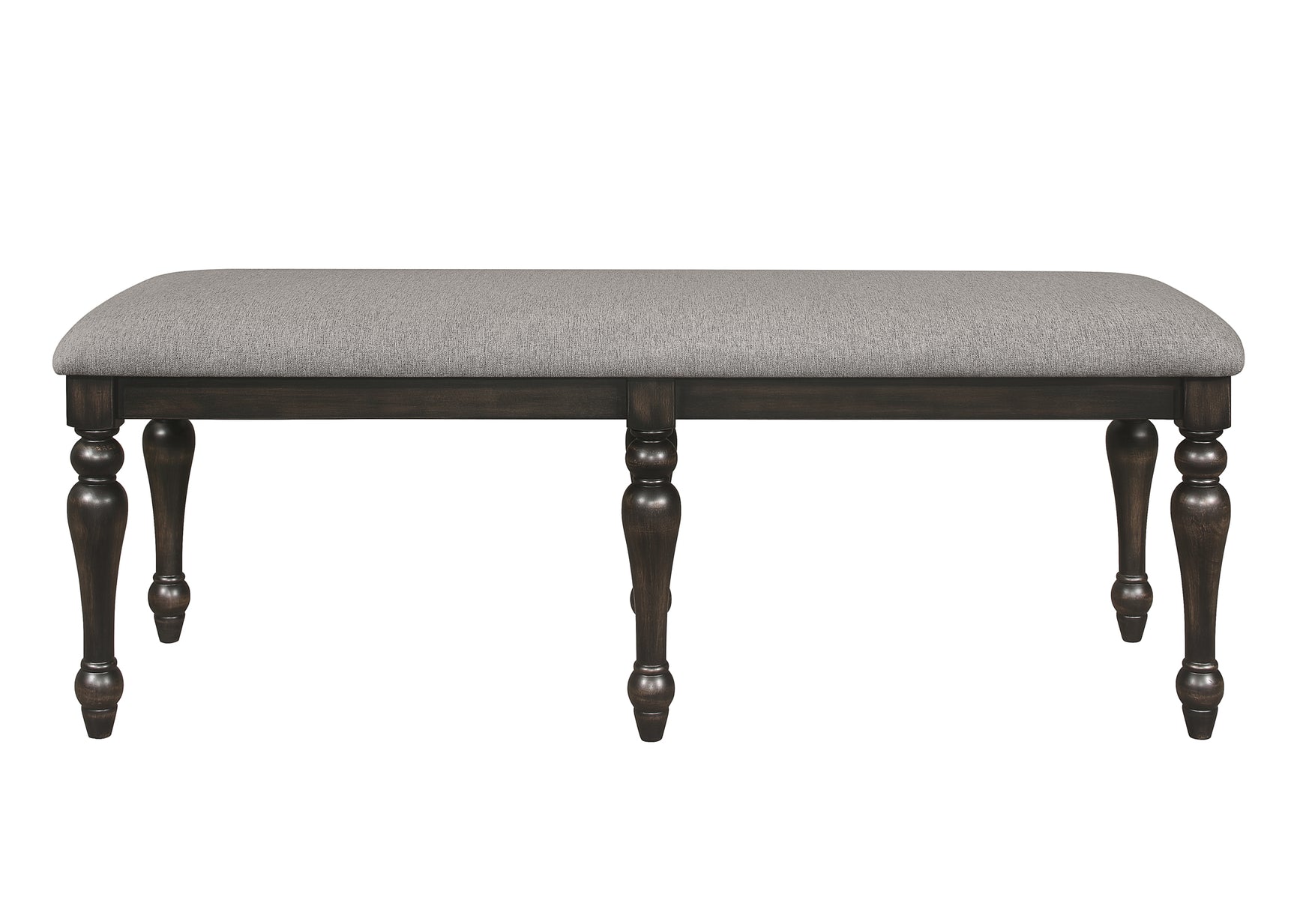 Hilara Brown Gray Fabric Upholstered Dining Room Set