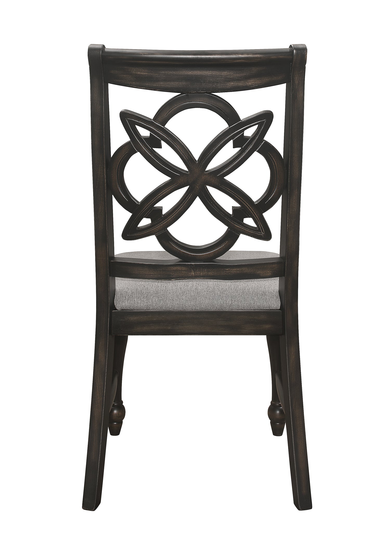 Hilara Brown Gray Fabric Upholstered Dining Room Set