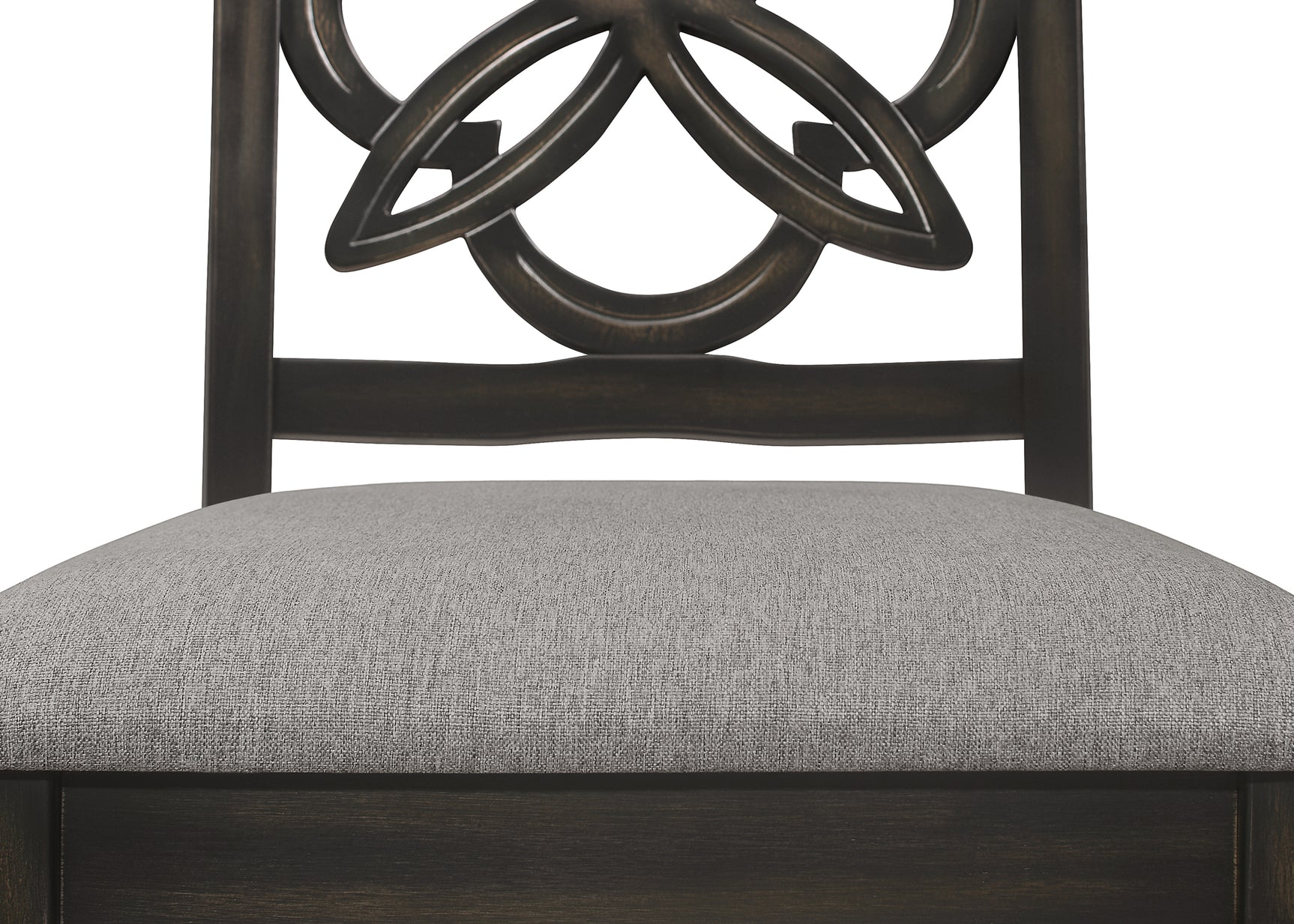 Hilara Brown Gray Fabric Upholstered Dining Room Set