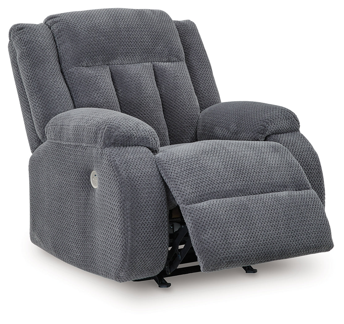 Observation Steel Velvet Power Recliner