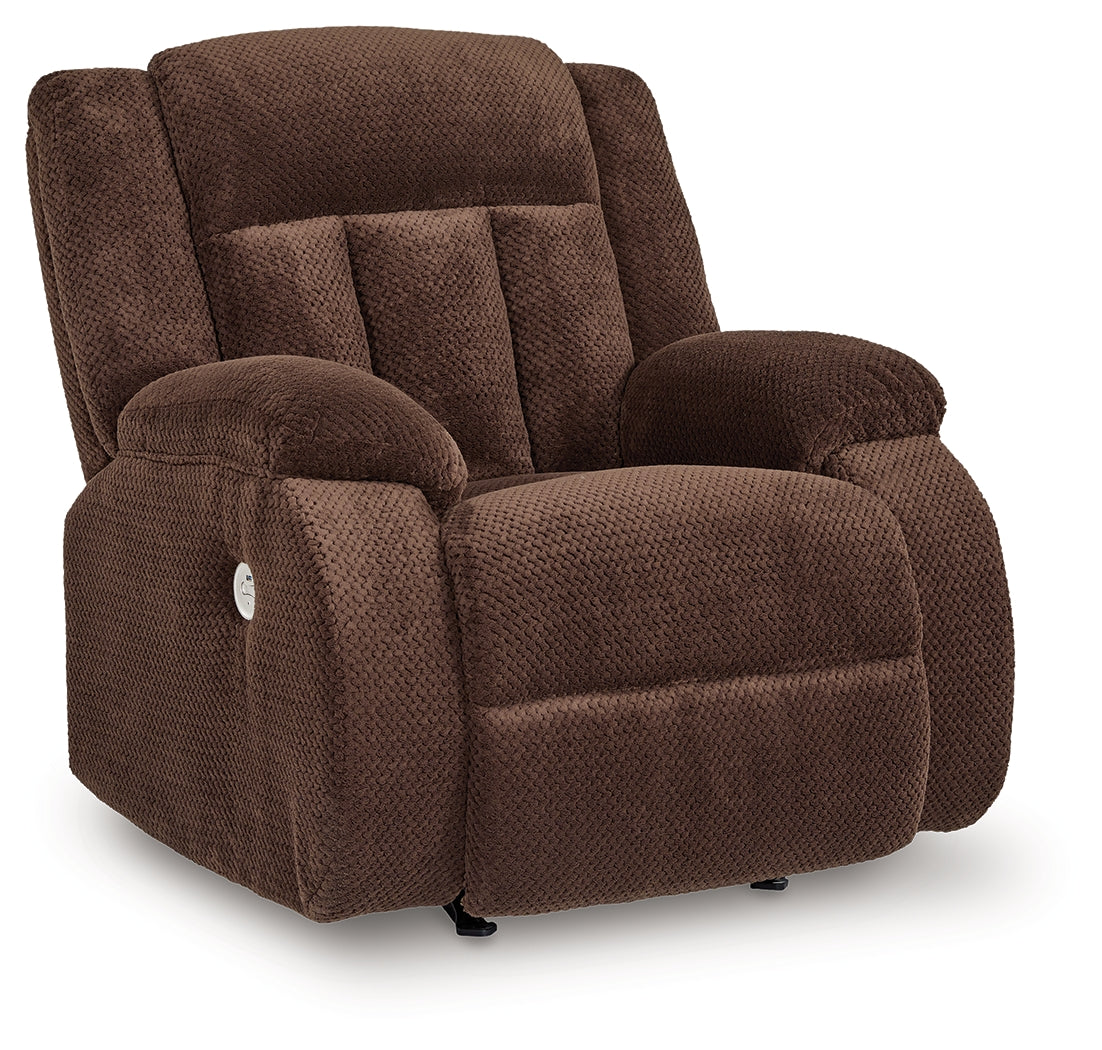 Observation Chocolate Velvet Power Recliner