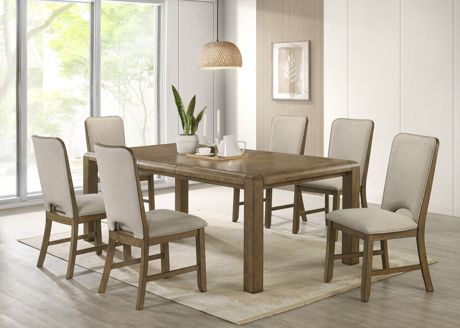 Cockrell Light Brown Rectangular Dining Room Set