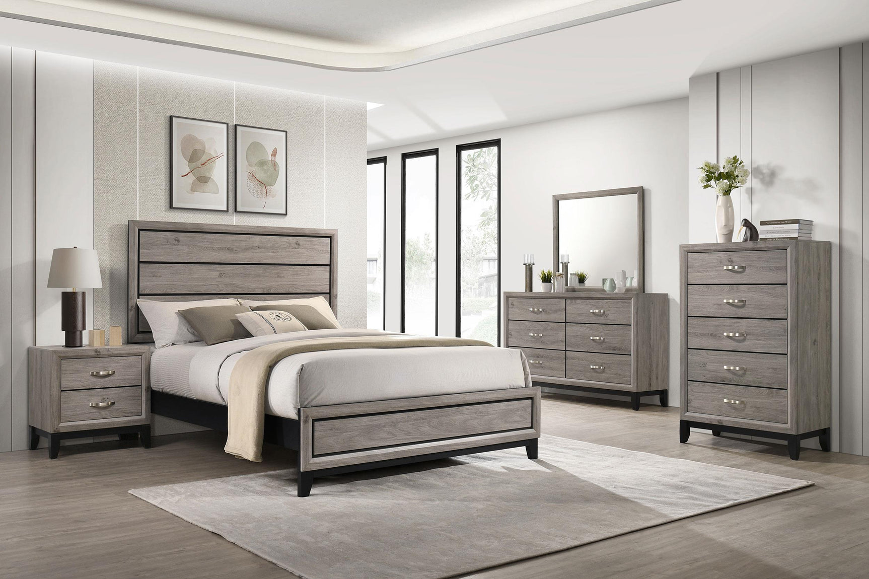 Watson 6-drawer Bedroom Dresser Cabinet Light Taupe