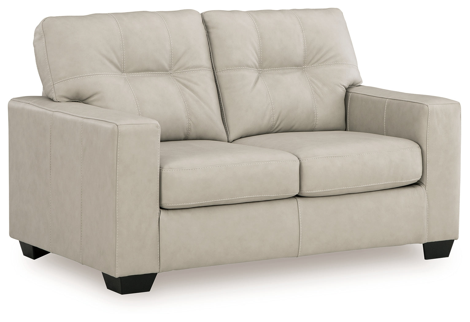 Santorine Bone Leather Loveseat